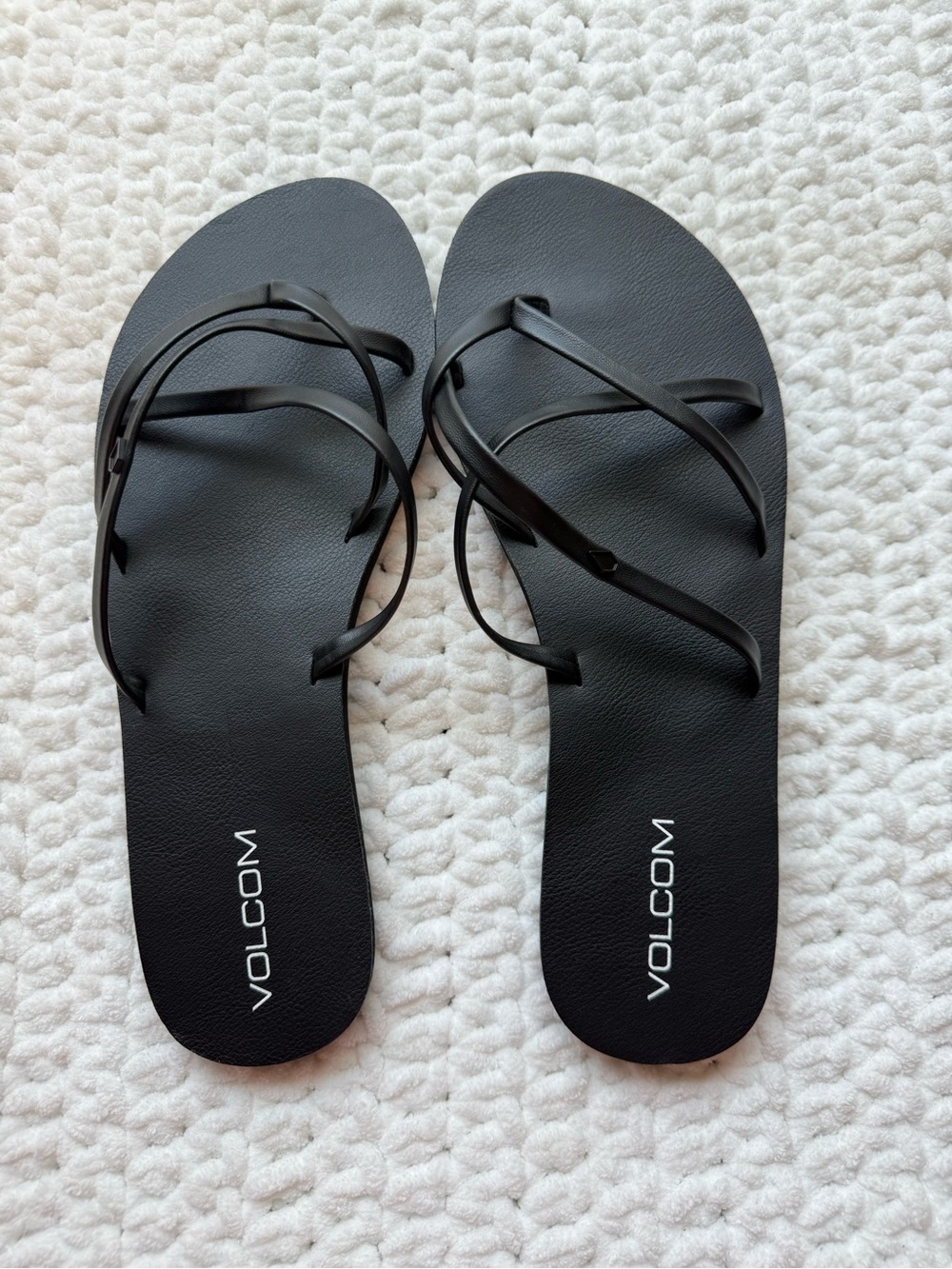 Volcom Women's Black Strappy Flip Flop Sandals
